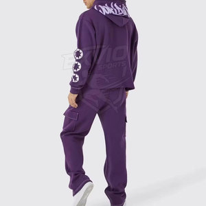 Survêtements en chenille respirants de haute qualité, brodés, décontractés, pour hommes, à bas prix - Product Image 4