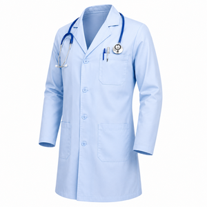 Blouse de laboratoire médicale personnalisée, uniforme professionnel de couleur unie pour médecin, tenue d'infirmière à manches longues de qualité supérieure, vêtements pour pharmacie et hôpital - Product Image 1