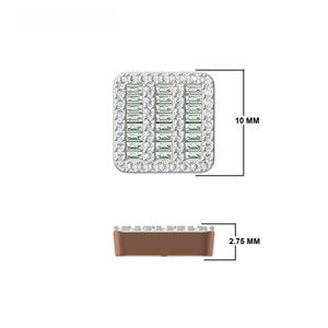 2024 luxe VVS Moissanite Baguette diamant boucles d'oreilles en argent Sterling 925 Hip Hop glacé boucles d'oreilles mignon perle or fêtes - Product Image 4