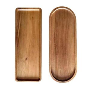 Plateau de service en bois pour l'organisation quotidienne de la maison, contribuant à réduire le désordre tout en ajoutant un style naturel - Product Image 5
