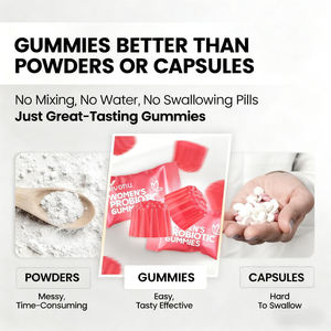 Gummies prébiotiques et probiotiques pour femmes en marque privée OEM avec vitamines pour la santé vaginale, vinaigre de cidre de pomme biologique - Product Image 3