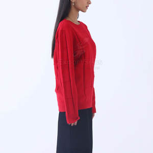 Suéter de Corte Holgado con Tejido Suave y Estilo Moderno Simple, Suéter de Punto Cómodo con Material Cálido - Product Image 5