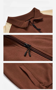 Ensemble de survêtement deux pièces pour homme en molleton technique polyester avec logo personnalisé, comprenant un sweat à capuche zippé et un pantalon de jogging - Product Image 6
