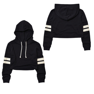 Sudadera con Capucha Corta Personalizada para Mujer, Estilo Oversize, Tejida, 100% Algodón, Informal, para Invierno - Product Image 1