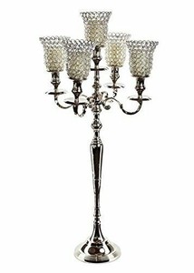 Candélabre en métal de luxe fait à la main pour mariages et fêtes impression personnalisable nouvelle pièce maîtresse de décoration de fleurs hautes - Product Image 5