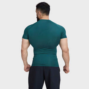 Venta al por mayor de camisetas de compresión con logotipo personalizado para hombres de secado rápido entrenamiento atlético deportes gimnasio Fitness Reversible y verano - Product Image 6