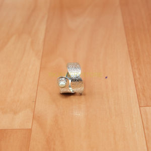 Natural Fresh Water Pearl Stone Pure 925 Sterling Silver <b>Ring</b> Statement <b>Ring</b> <b>Adjustable</b> <b>Ring</b> Hammered <b>Ring</b> Jewelry Gift for Her - Product Image 5