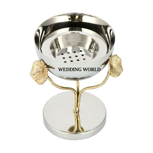 Argent fini métal Bakhoor meilleure qualité à la main concepteur porte-encens classique élégant en gros métal Mubkhar - Product Image 6