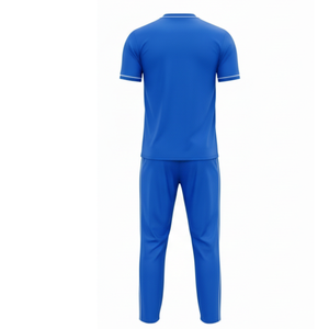 Uniforme de Cricket Azul de Alta Demanda para Hombre, Sublimado, Transpirable, con Gráfico de Rayo Cian, Conjunto de Camiseta y Pantalones de Cricket - Product Image 2