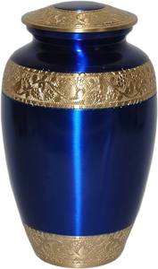 Hermoso diseño de trigo Urnas de cremación de latón India Venta al por mayor Accesorios funerarios Urnas de metal para adultos con precios bajos - Product Image 3