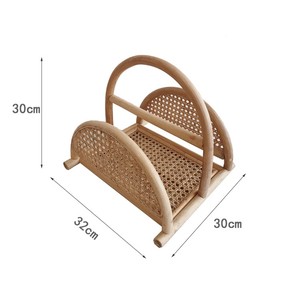 Étagère murale en rotin fabriqué à la main Rangement élégant et écologique pour afficher la décoration Organiser les essentiels et améliorer l'esthétique de la maison - Product Image 1