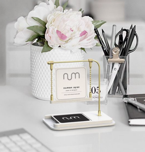 Tên chủ thẻ Tabletop hiển thị kim loại quảng cáo chủ thẻ phong cách cổ điển kim loại Máy tính để bàn chủ thẻ - Product Image 1