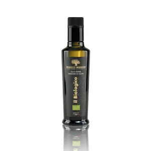 Best Organic Italian Bio certified cold pressed glass bottle 250ml extra virgin olive oil gourmet