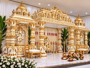 Majestic Elephant Pillar Kalyana Mandapam para Bodas del Sur de la India, Compre un Exclusivo Mandap de Ganesha para Bodas de Destino en EE. UU. - Product Image 2