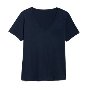 T-shirt de marque à manches courtes de bonne qualité, haut court en coton tricoté, T-shirts de fitness, OEM, fournisseur de t-shirts pour femmes à bas prix - Product Image 1