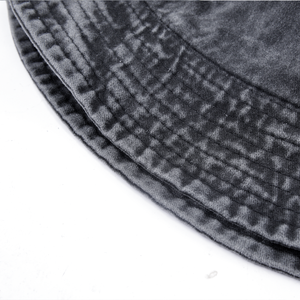 Venta al por mayor 100% algodón lavado cubo sombrero logotipo personalizado Denim pescador gorra Unisex en blanco plegable sombrero para el sol - Product Image 6