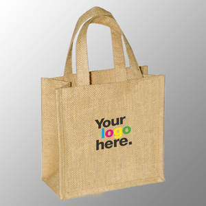 Bolsas de yute con impresión de logotipo personalizado bolsas de yute pequeñas laminadas bolsas de compras - Product Image 3