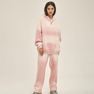 Ensemble de survêtement femme délavé à l'acide pour l'hiver, streetwear uni respirant, faible MOQ, OEM - Product Image 1