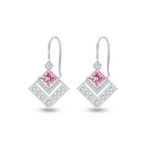 Pendientes Colgantes de Plata Rosabella, Accesorio de Moda para Mujer - Product Image 1
