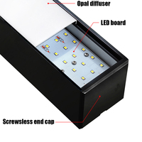 Suspension linéaire LED dimmable à connexion fluide pour bureau et bar – Luminaire professionnel pour bureau