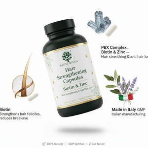 Tónicos Naturales para el Crecimiento del Cabello, 60 Cápsulas de Biotina y Zinc de 350mg, RedMoringa Italia, Marca Privada OEM - Product Image 3