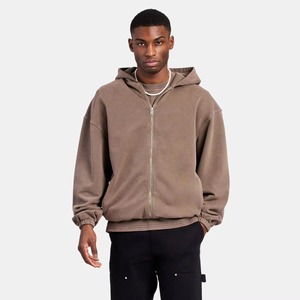 Sudaderas con Capucha Extra Grandes para Hombre, con Cierre, Gruesas, con Logotipo Personalizado, Lisas, con Hombros Caídos, de Forro Polar, Personalizadas, 100% Algodón, Bordadas e Impresas - Product Image 2