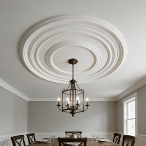 Rose de plafond GRG Florentine personnalisée avec un diamètre de 650 mm et une profondeur de 75 mm pour hôtels et usage extérieur, design graphique possible - Product Image 3
