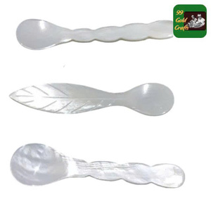 Luxury Seashell Spoon Conch Mother of Pearl Craft Seashell Spoon Premium Caviar Exquisite Dessert Service Gourmet Elegance - Product Image 1