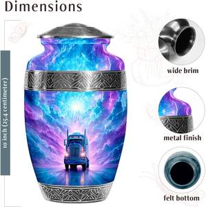 การออกแบบรถบรรทุกที่ทันสมัยโกศใส่เถ้ากระดูกสำหรับผู้ใหญ่ใช้ในโอกาสที่10 "อลูมิเนียม - Product Image 6