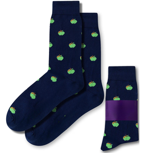 Vente en gros de chaussettes habillées en coton pour hommes avec logo personnalisé au design de fruits de dessin animé disponibles pour le travail quotidien et une tenue décontractée - Product Image 2