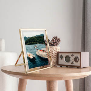 Cadre photo rectangulaire en métal doré élégant et durable Décoration de table au prix de gros - Product Image 4