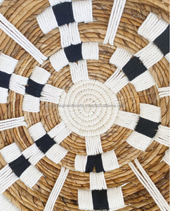 Cesta decorativa de macramé para colgar en la pared, cesta de mimbre de 35cm de diámetro, para año nuevo, venta al por mayor - Product Image 5