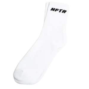 Chaussettes de sport pour hommes, blanches, lot de 2 paires, mélange de coton, côtelées, avec logo brodé, ajustement confortable - Product Image 2