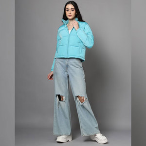 New Wholesale Women Puffer Jackets Water Resistant Puffer <b>Coat</b> <b>Long</b> Sleeve Solid Color Puffer Jackets For Women - Product Image 4