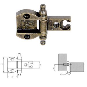Cerniera per Mobili 'a0055' Bronzata - Product Image 1