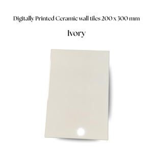 Carreaux de mur en céramique ivoire imprimés numériquement 200x300mm Design moderne Durable Imperméable Facile à nettoyer Décor intérieur élégant - Product Image 2