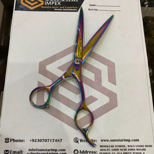 Tijeras curvas de 8 "Rainbow Dog Grooming, salón profesional de alta calidad, acero inoxidable - Product Image 2