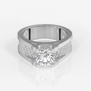 Bruce Men's Sterling Silver <b>Ring</b> with Moissanite Diamond Elegant Men's Accessory - Product Image 6