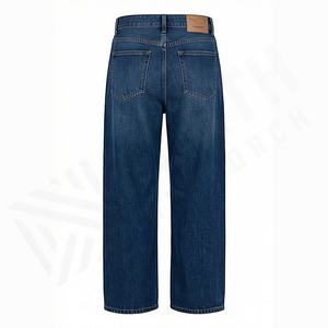Pantalon en jean ample à taille haute, surdimensionné, délavé, vintage, à jambes larges, déchiré, couleur personnalisée, streetwear - Product Image 2