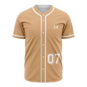 Maillot de baseball pour homme avec nom d'équipe personnalisé, col rond, boutons intégrés, impression par transfert thermique, patchwork 3D sur le devant, grande taille - Product Image 2