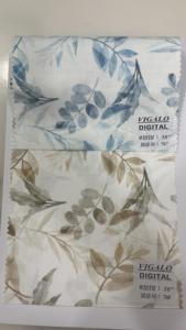 Digital <b>Printed</b> <b>Linen</b> Cotton <b>Fabric</b> Leaf Pattern Woven Textile 58 Inch - Product Image 2