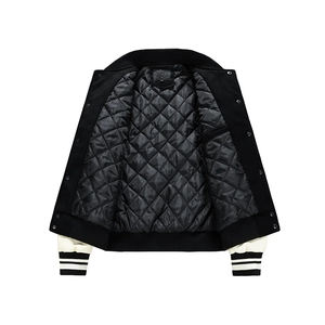 Men's Fashion Winter Baseball Jacket Men Plus Size Cotton Varsity Jackets Leather Sleeves - Product Image 2