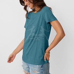 Camiseta de algodón suave con diseño minimalista y ajuste casual cómodo Camiseta de ajuste clásico con tela suave - Product Image 3