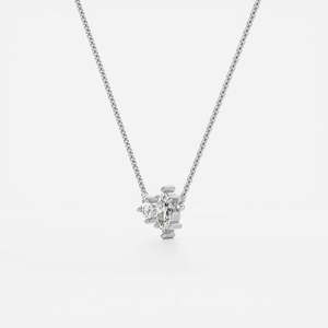 จี้และชาร์มเพชรโมอิสซาไนต์สี D เงินแท้ 925 แบบ Toi Et Moi ดีไซน์แฟนซี พร้อมทรงมาร์คีส์และทรงกลม - Product Image 3