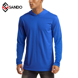เสื้อยืดกีฬาแขนยาวสำหรับผู้ชายเสื้อมีฮู้ดเสื้อกีฬาแขนยาวออกแบบโลโก้ได้ตามต้องการ - Product Image 5