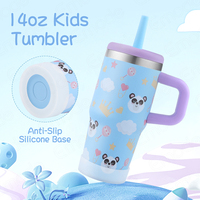 Desain Kustom Mug Kopi Termos Stainless Steel Watersy 14oz Baru, Botol Air Tumbler Lucu dengan Pegangan dan Tutup