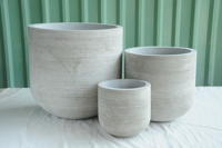 [Ecova décor] tête de fleurs succulentes POTS en béton uni-COLLECTION de plantes en ciment de visage d'héritage-décoration de jardin gc