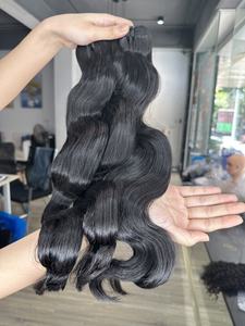 Extensiones de cabello humano sin procesar de alta calidad 100% cutícula alineada cuerpo ondulado tejido de cabello virgen para mujeres negras - Product Image 3