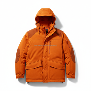 Veste de chasse professionnelle unisexe, imperméable, coupe-vent, respirante, orange, softshell camouflage, robuste et isolée - Product Image 1