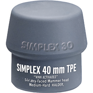 SIMPLEX 40 มม. TPE สีเทากลาง หัวค้อนแบบนุ่ม ความแข็งปานกลาง HALDER - Product Image 3